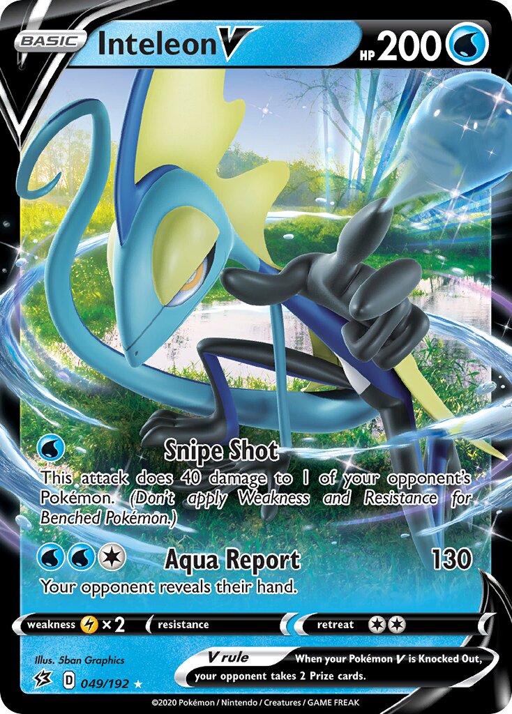 Inteleon V 049/192 — Rebel Clash (English Pokémon TCG card)