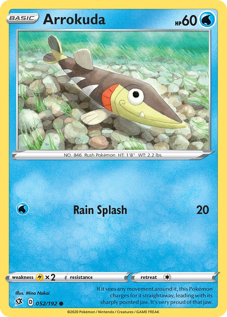Arrokuda 052/192 — Rebel Clash (English Pokémon TCG card)