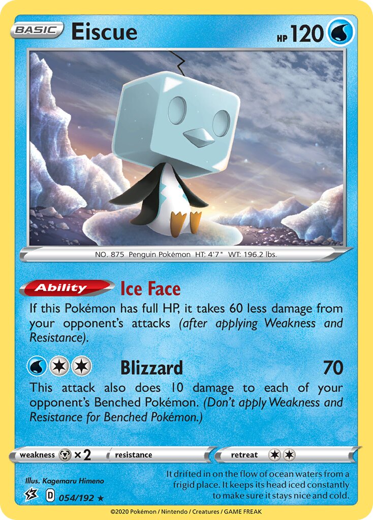 Eiscue 054/192 — Rebel Clash (English Pokémon TCG card)