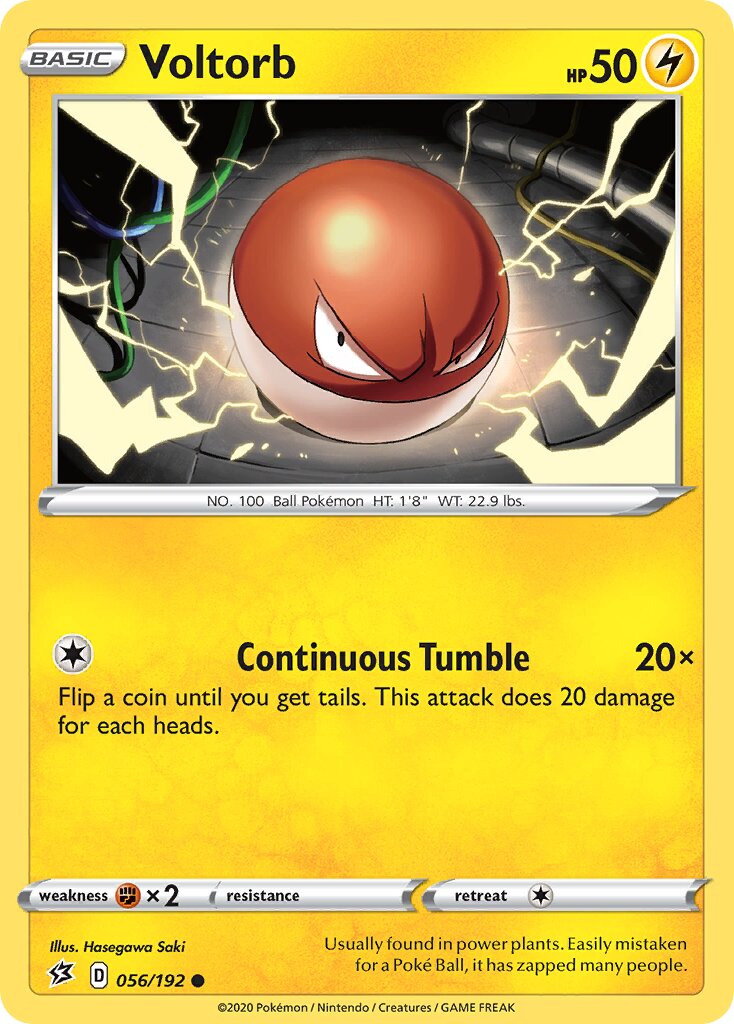 Voltorb 056/192 — Rebel Clash (English Pokémon TCG card)
