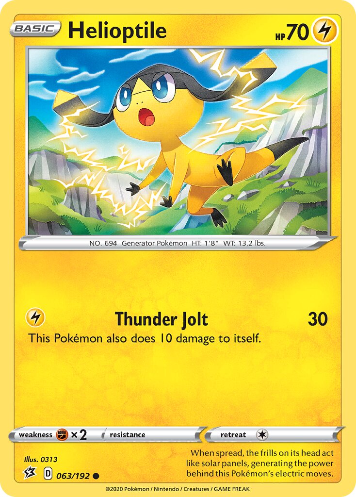 Helioptile 063/192 — Rebel Clash (English Pokémon TCG card)