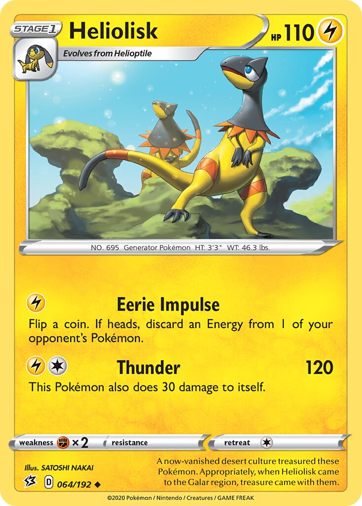 Heliolisk 064/192 — Rebel Clash (English Pokémon TCG card)