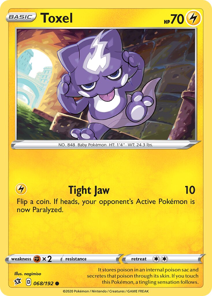Toxel 068/192 — Rebel Clash (English Pokémon TCG card)