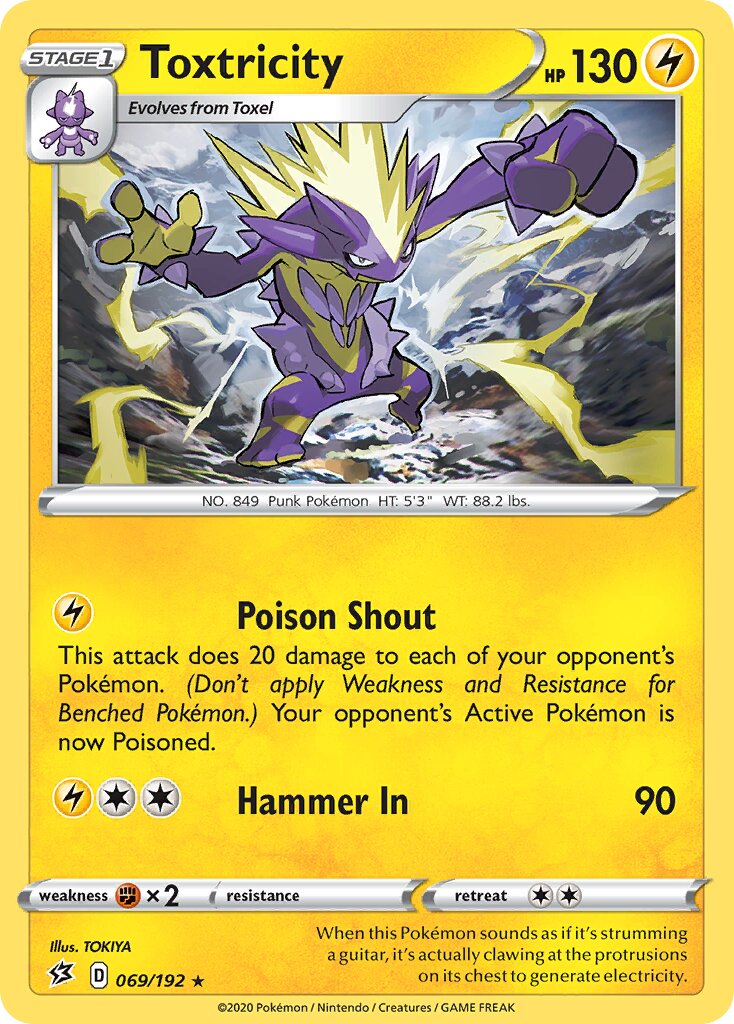 Toxtricity 069/192 — Rebel Clash (English Pokémon TCG card)