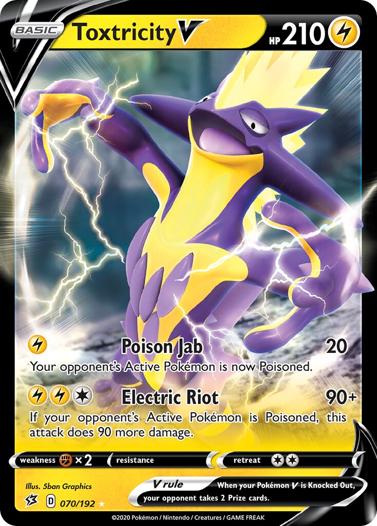 Toxtricity V 070/192 — Rebel Clash (English Pokémon TCG card)