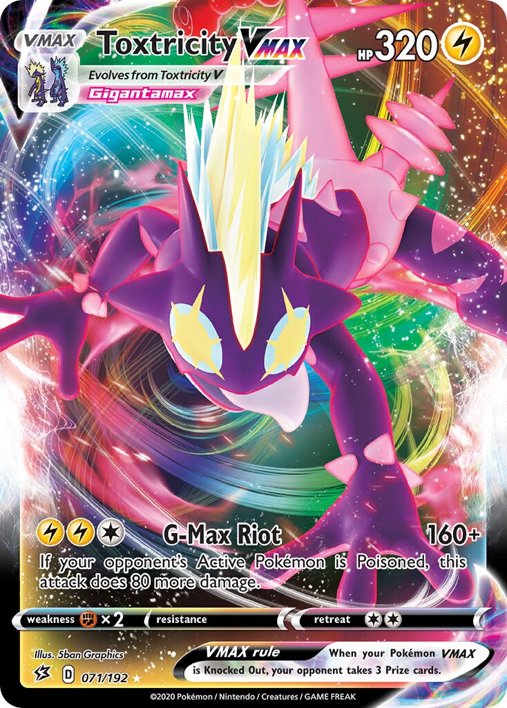 Toxtricity VMAX 071/192 — Rebel Clash (English Pokémon TCG card)
