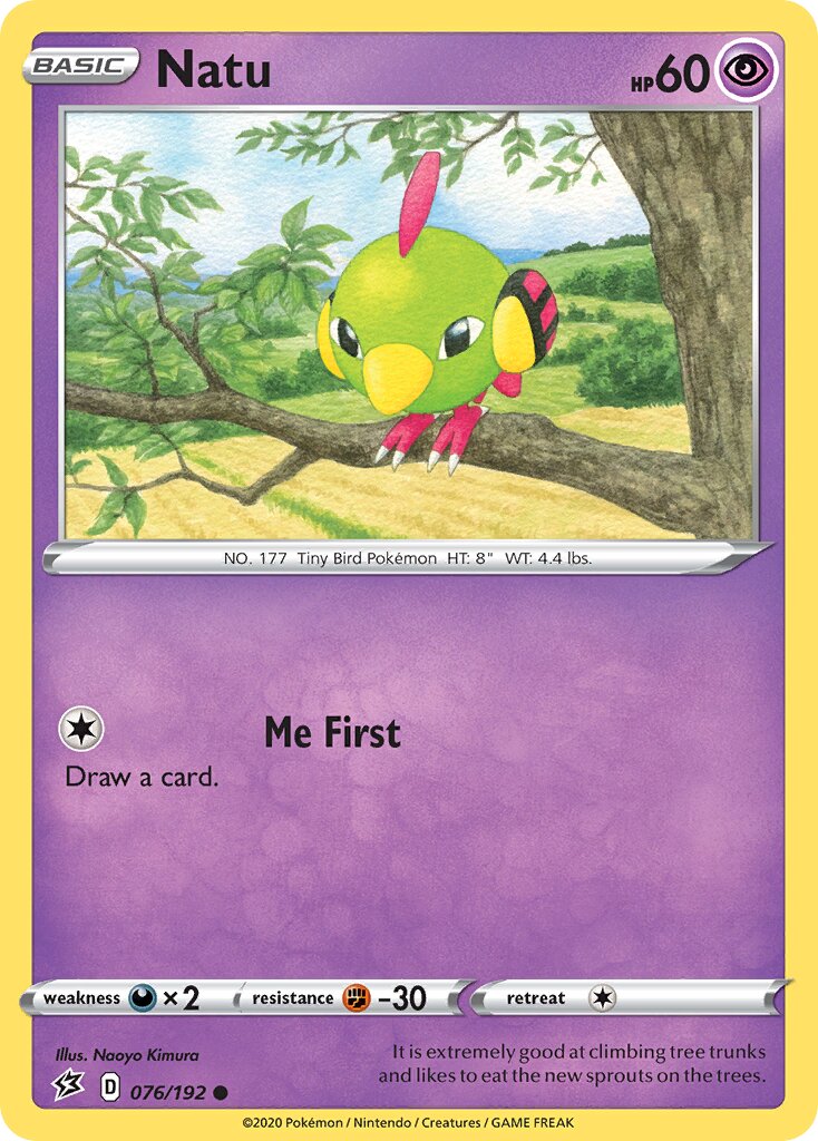 Natu 076/192 — Rebel Clash (English Pokémon TCG card)
