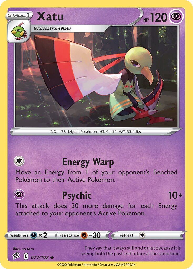 Xatu 077/192 — Rebel Clash (English Pokémon TCG card)