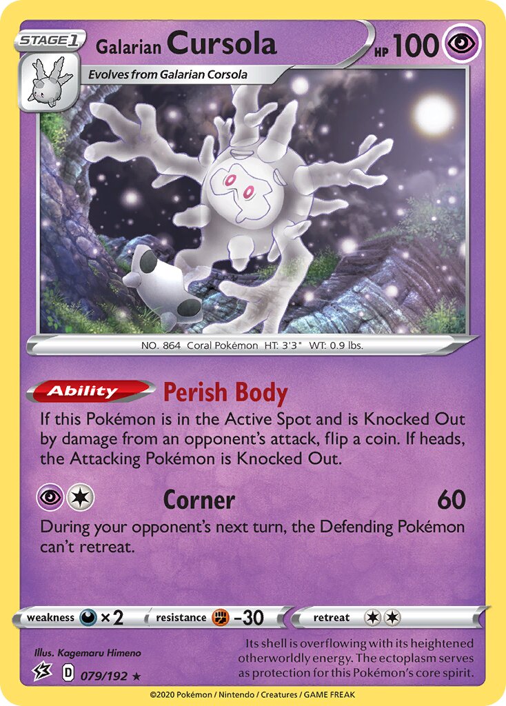 Galarian Cursola 079/192 — Rebel Clash (English Pokémon TCG card)