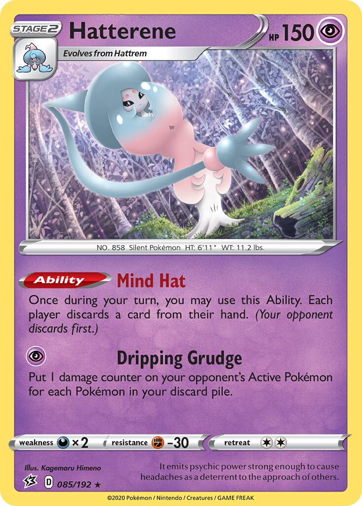 Hatterene 085/192 — Rebel Clash (English Pokémon TCG card)