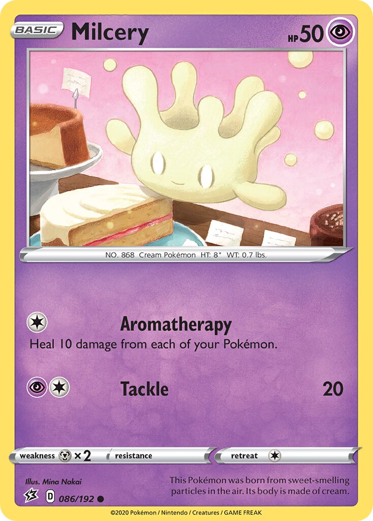Milcery 086/192 — Rebel Clash (English Pokémon TCG card)