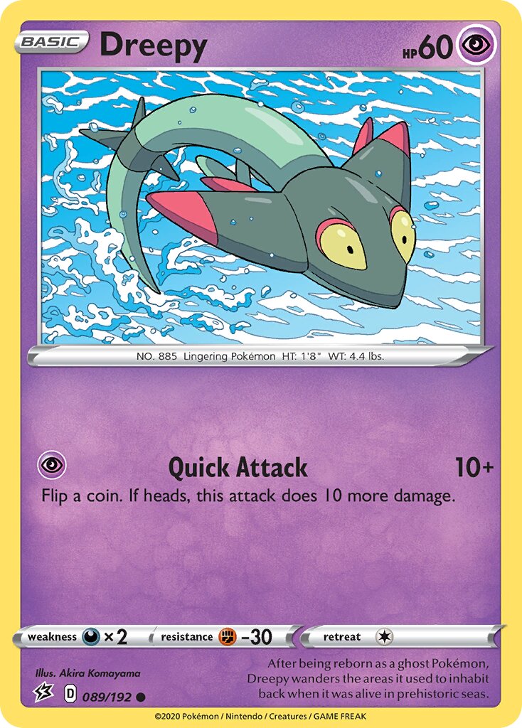 Dreepy 089/192 — Rebel Clash (English Pokémon TCG card)