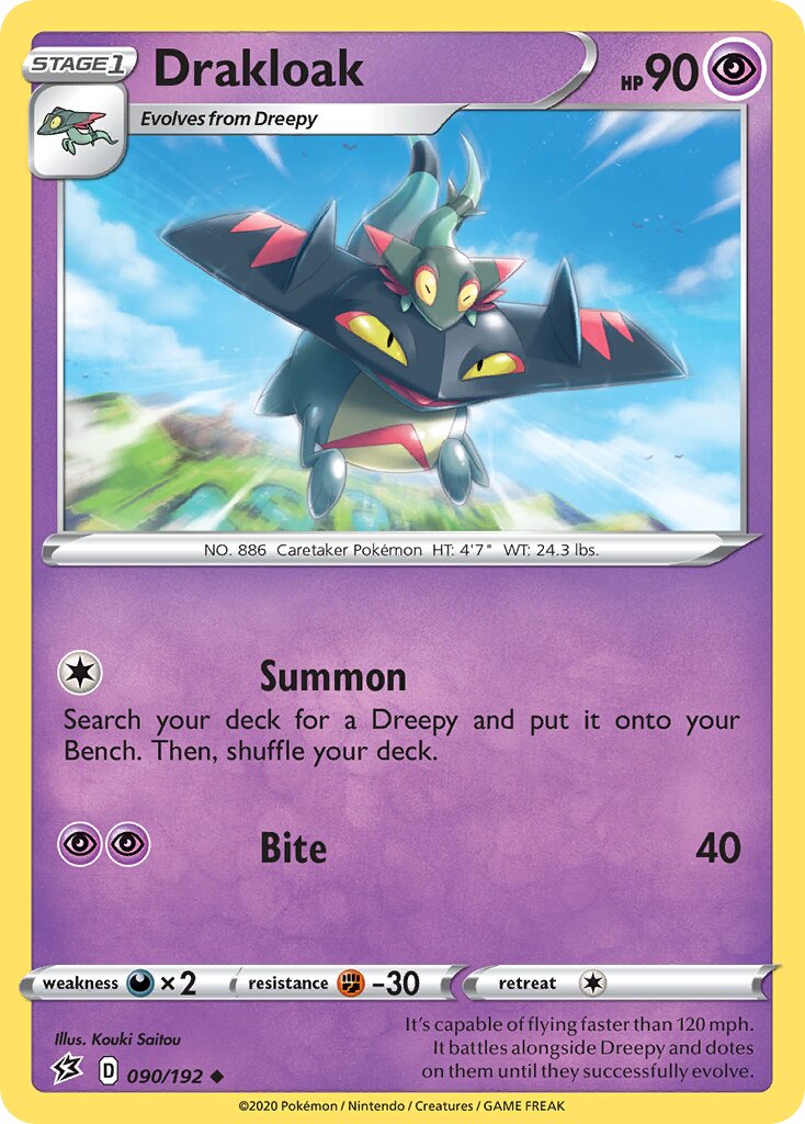 Drakloak 090/192 — Rebel Clash (English Pokémon TCG card)