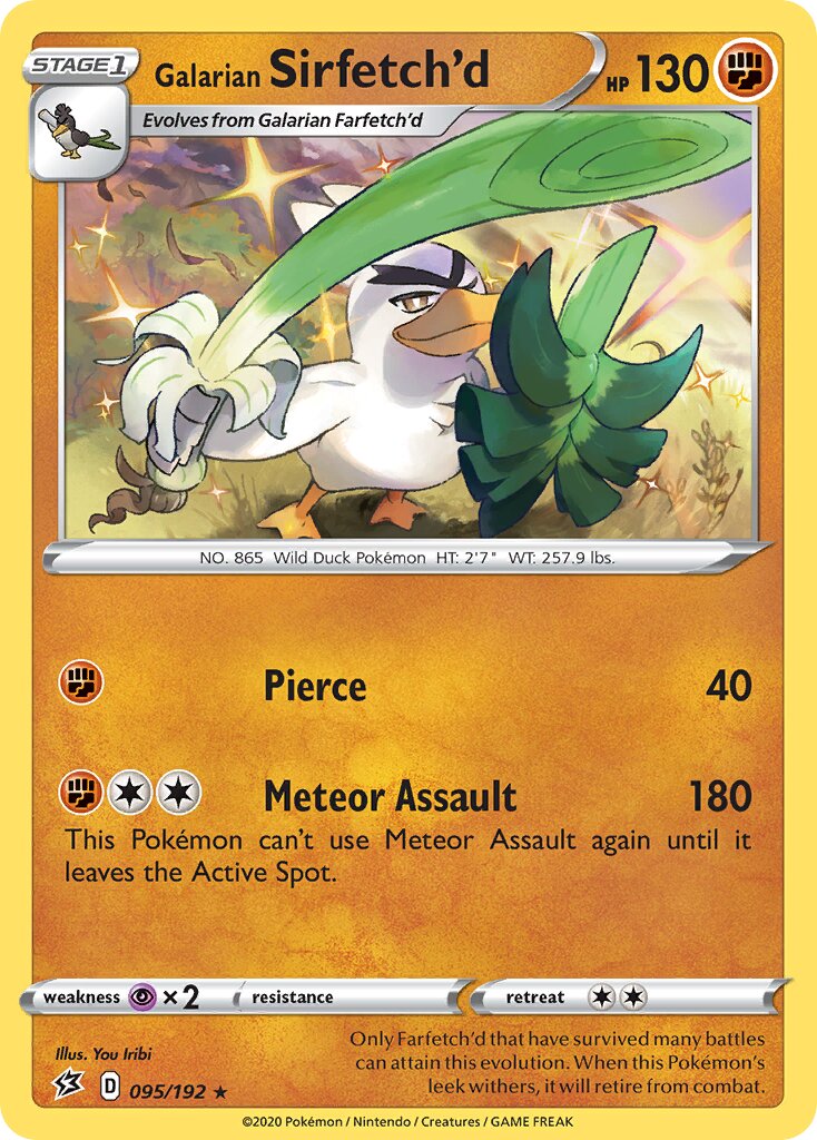 Galarian Sirfetch'd 095/192 — Rebel Clash (English Pokémon TCG card)