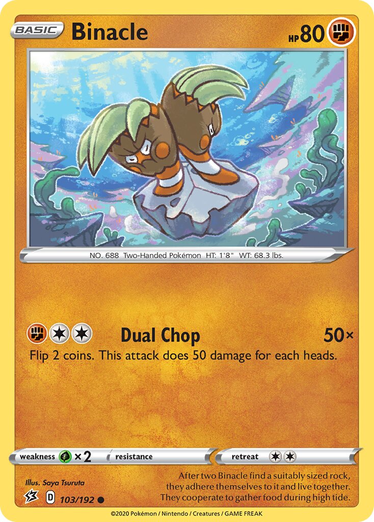Binacle 103/192 — Rebel Clash (English Pokémon TCG card)