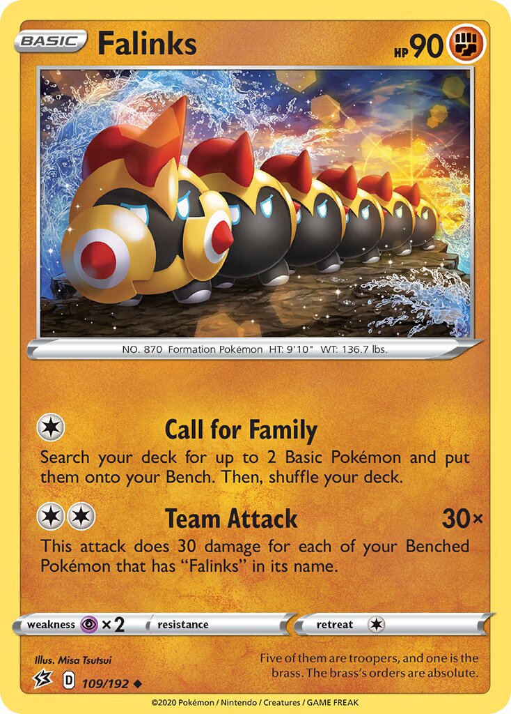Falinks 109/192 — Rebel Clash (English Pokémon TCG card)