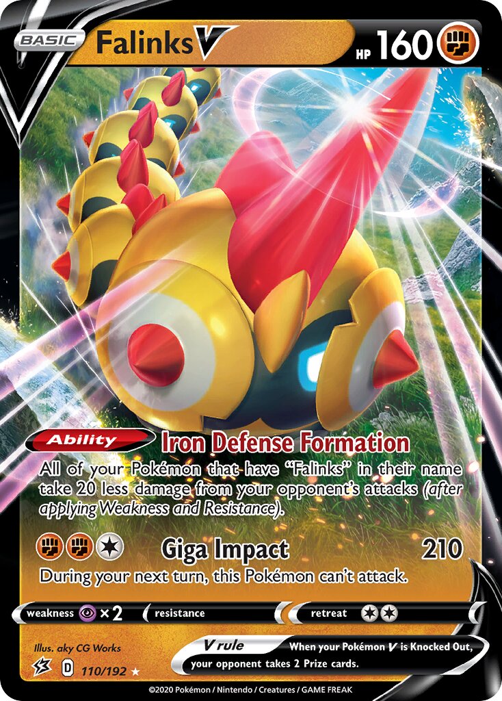 Falinks V 110/192 — Rebel Clash (English Pokémon TCG card)