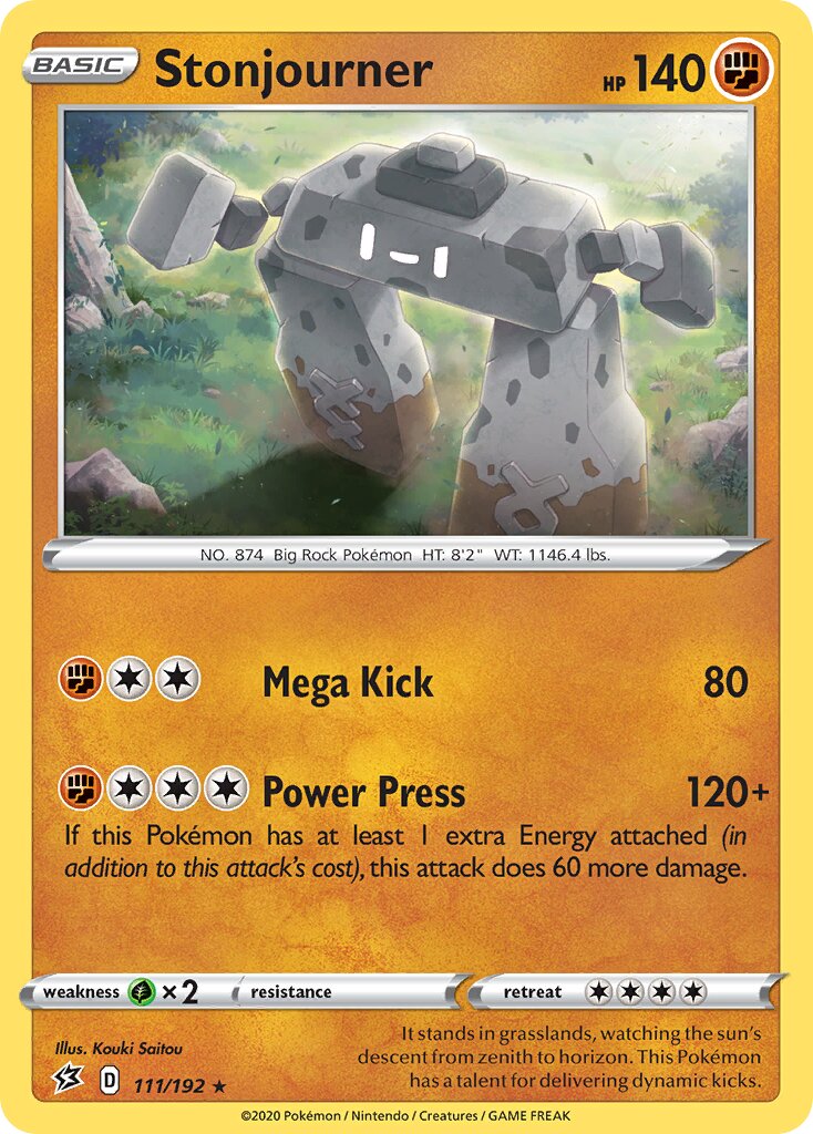 Stonjourner 111/192 — Rebel Clash (English Pokémon TCG card)