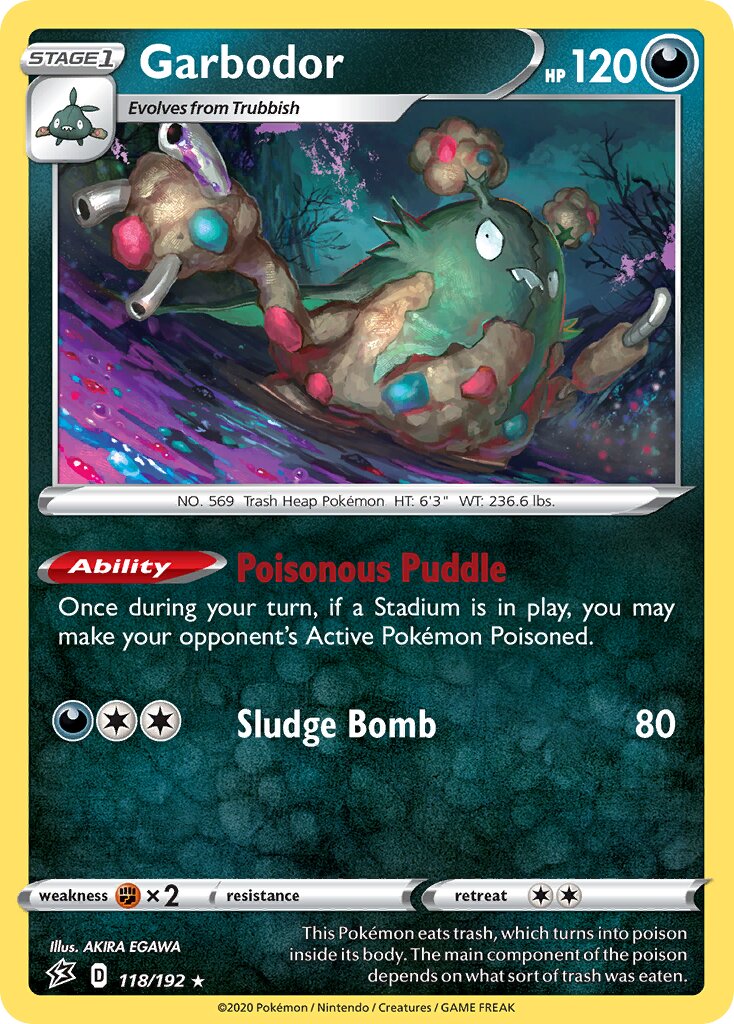 Garbodor 118/192 — Rebel Clash (English Pokémon TCG card)