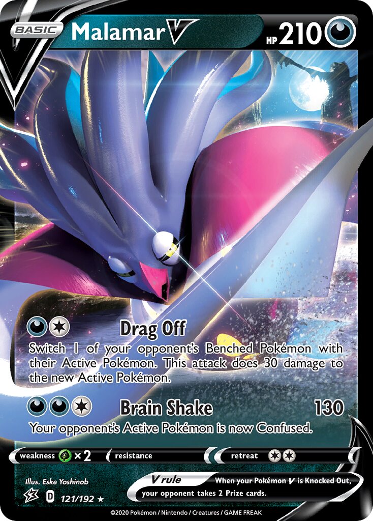 Malamar V 121/192 — Rebel Clash (English Pokémon TCG card)