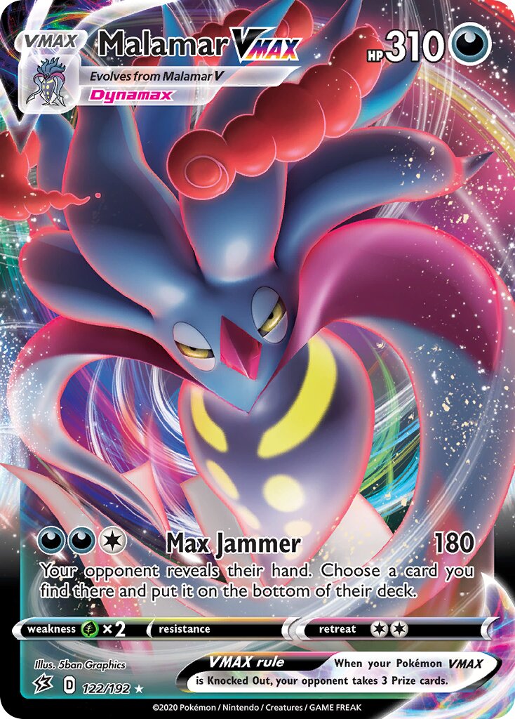 Malamar VMAX 122/192 — Rebel Clash (English Pokémon TCG card)