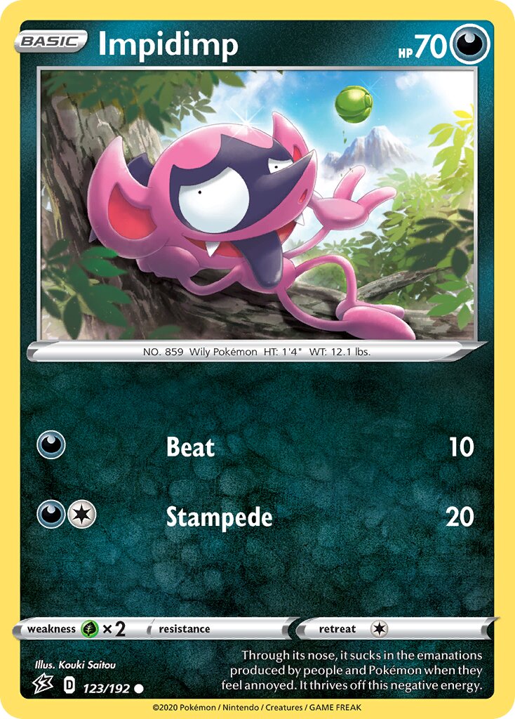 Impidimp 123/192 — Rebel Clash (English Pokémon TCG card)