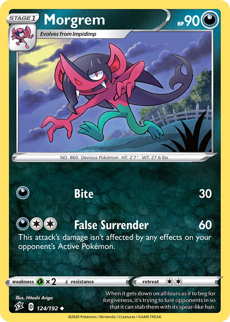 Morgrem 124/192 — Rebel Clash (English Pokémon TCG card)