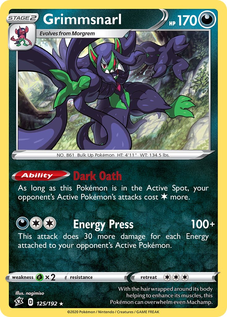 Grimmsnarl 125/192 — Rebel Clash (English Pokémon TCG card)