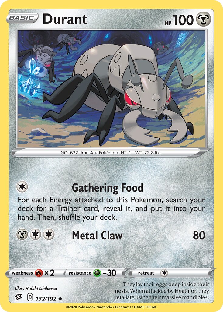 Durant 132/192 — Rebel Clash (English Pokémon TCG card)