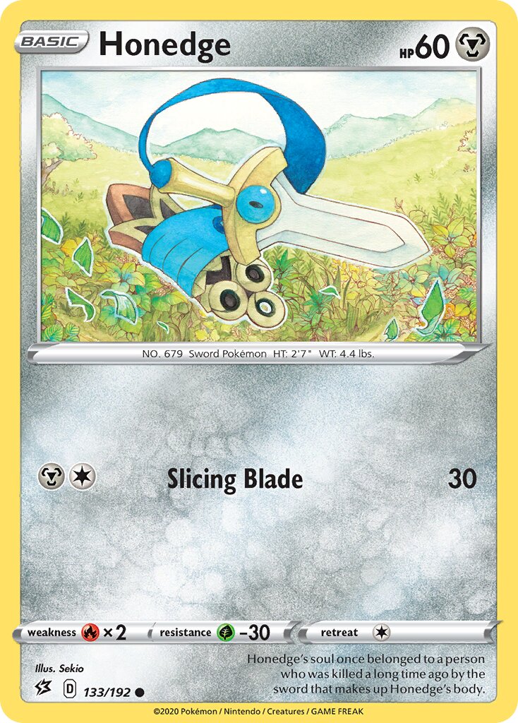 Honedge 133/192 — Rebel Clash (English Pokémon TCG card)