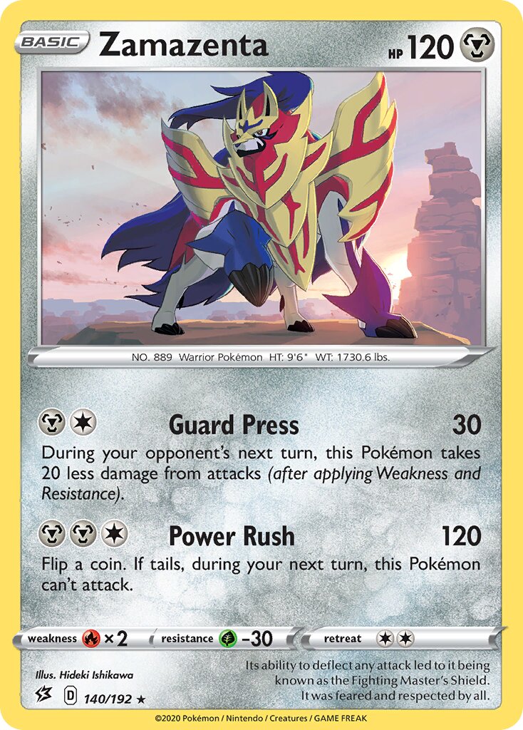 Zamazenta 140/192 — Rebel Clash (English Pokémon TCG card)