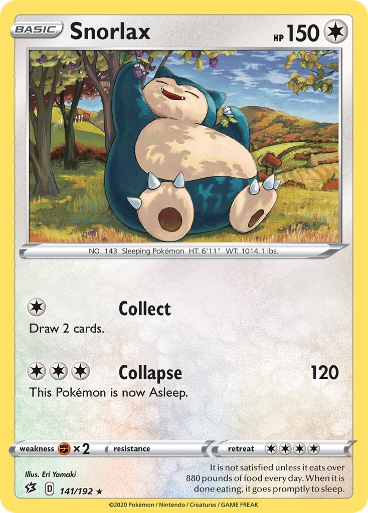 Snorlax 141/192 — Rebel Clash (English Pokémon TCG card)