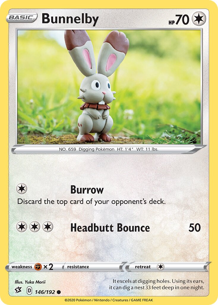 Bunnelby 146/192 — Rebel Clash (English Pokémon TCG card)