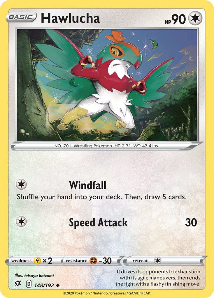 Hawlucha 148/192 — Rebel Clash (English Pokémon TCG card)