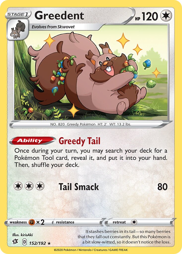 Greedent 152/192 — Rebel Clash (English Pokémon TCG card)