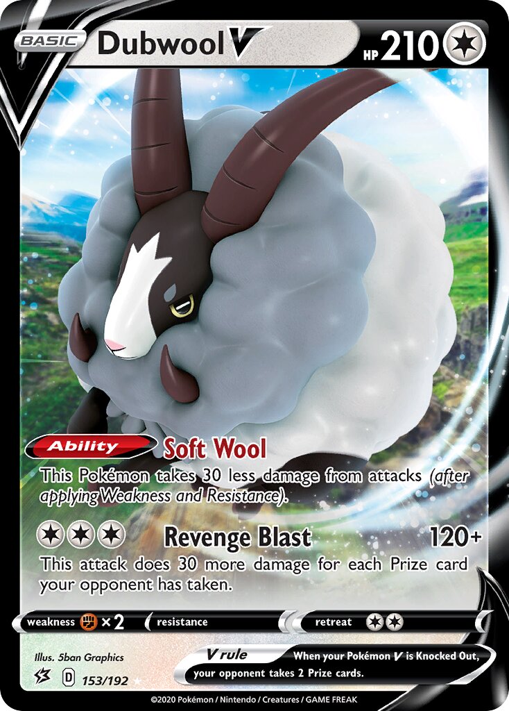 Dubwool V 153/192 — Rebel Clash (English Pokémon TCG card)