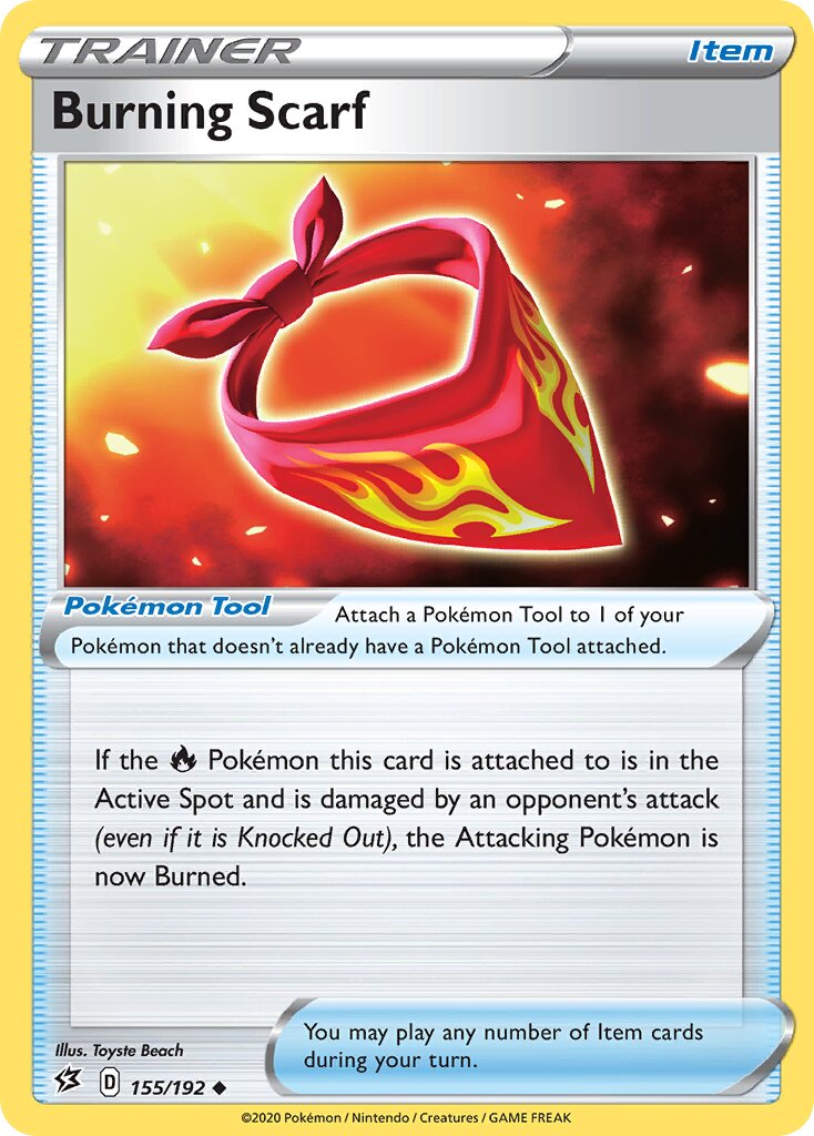 Burning Scarf 155/192 — Rebel Clash (English Pokémon TCG card)