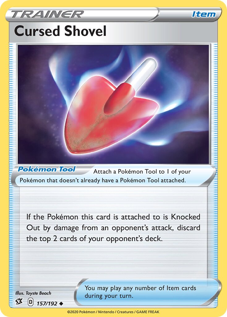 Cursed Shovel 157/192 — Rebel Clash (English Pokémon TCG card)