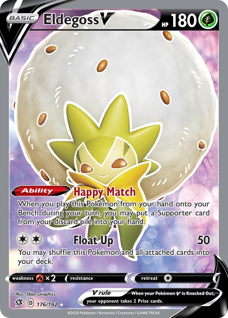 Eldegoss V 176/192 — Rebel Clash (English Pokémon TCG card)