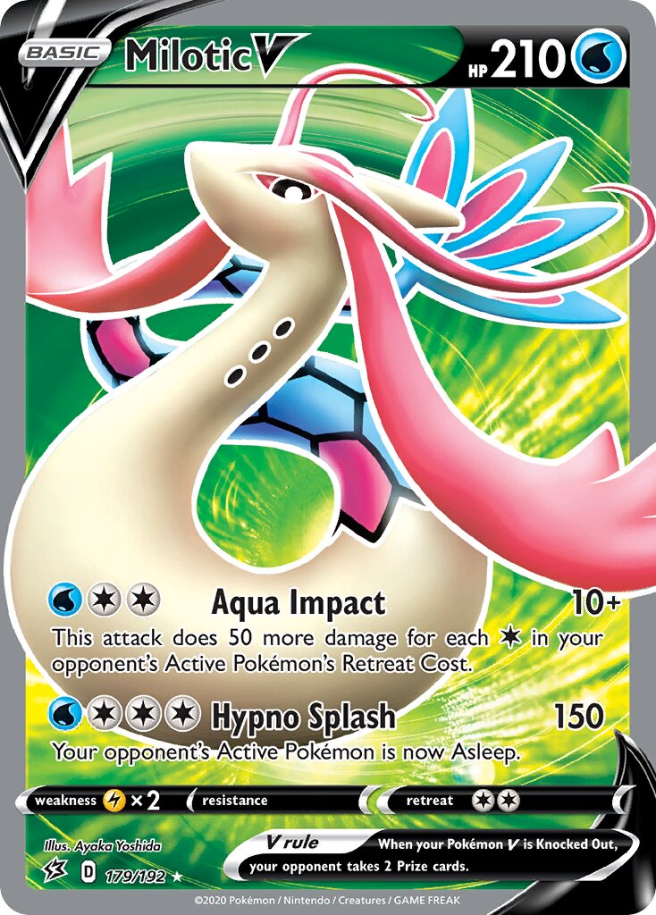 Milotic V 179/192 — Rebel Clash (English Pokémon TCG card)