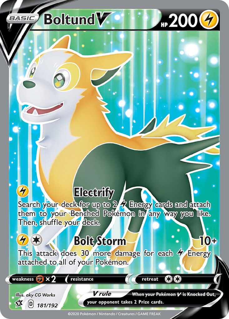 Boltund V 181/192 — Rebel Clash (English Pokémon TCG card)
