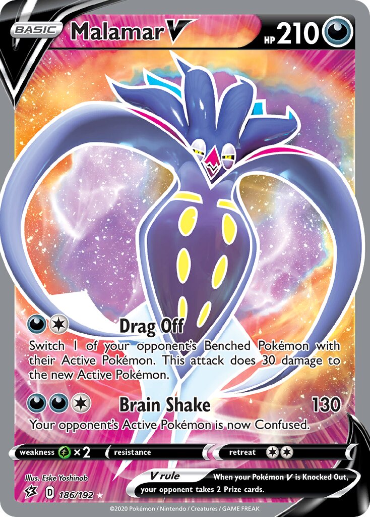 Malamar V 186/192 — Rebel Clash (English Pokémon TCG card)