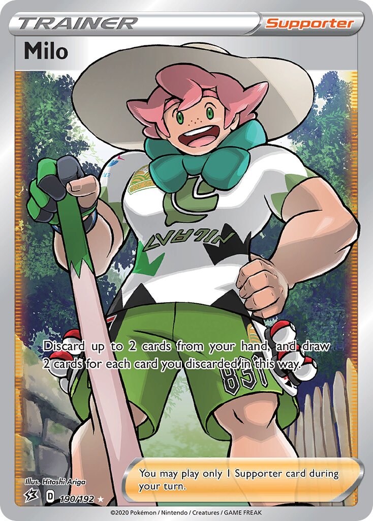 Milo 190/192 — Rebel Clash (English Pokémon TCG card)
