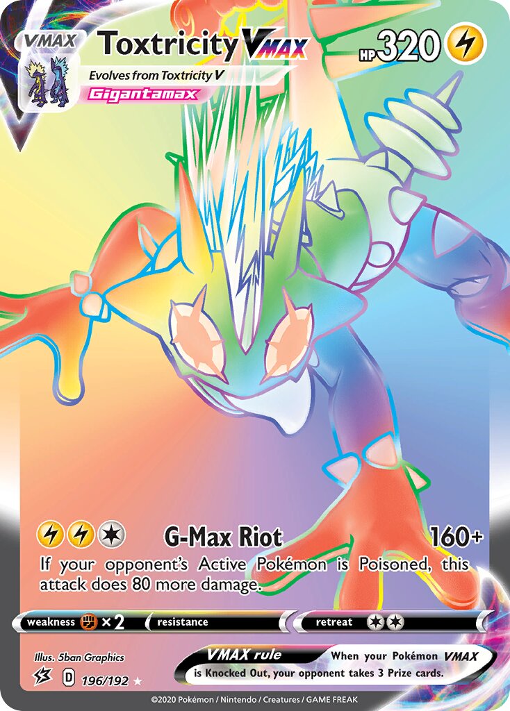 Toxtricity VMAX 196/192 — Rebel Clash (English Pokémon TCG card)