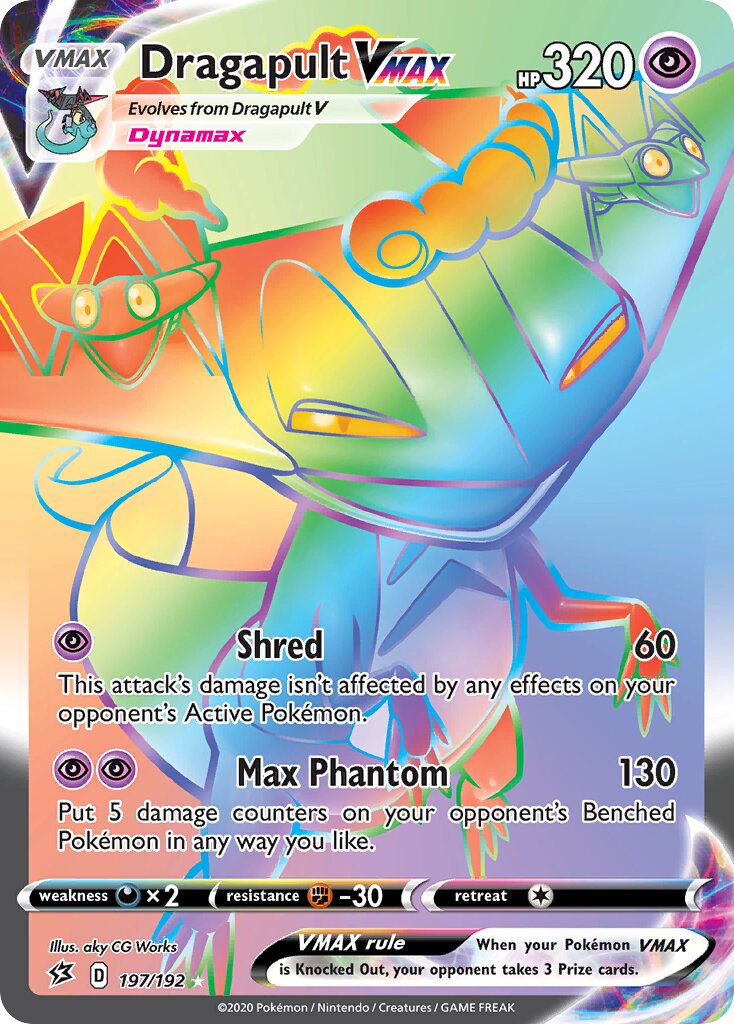 Dragapult VMAX 197/192 — Rebel Clash (English Pokémon TCG card)