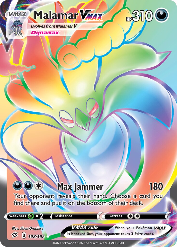 Malamar VMAX 198/192 — Rebel Clash (English Pokémon TCG card)