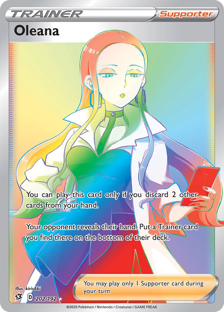 Oleana 202/192 — Rebel Clash (English Pokémon TCG card)