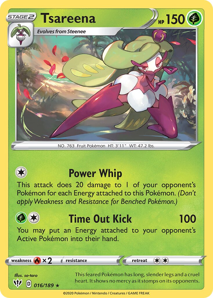 Tsareena 016/189 — Darkness Ablaze (English Pokémon TCG card)