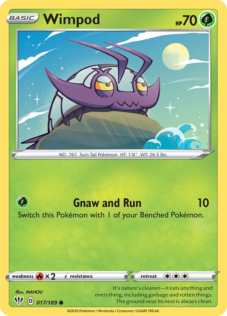 Wimpod 017/189 — Darkness Ablaze (English Pokémon TCG card)