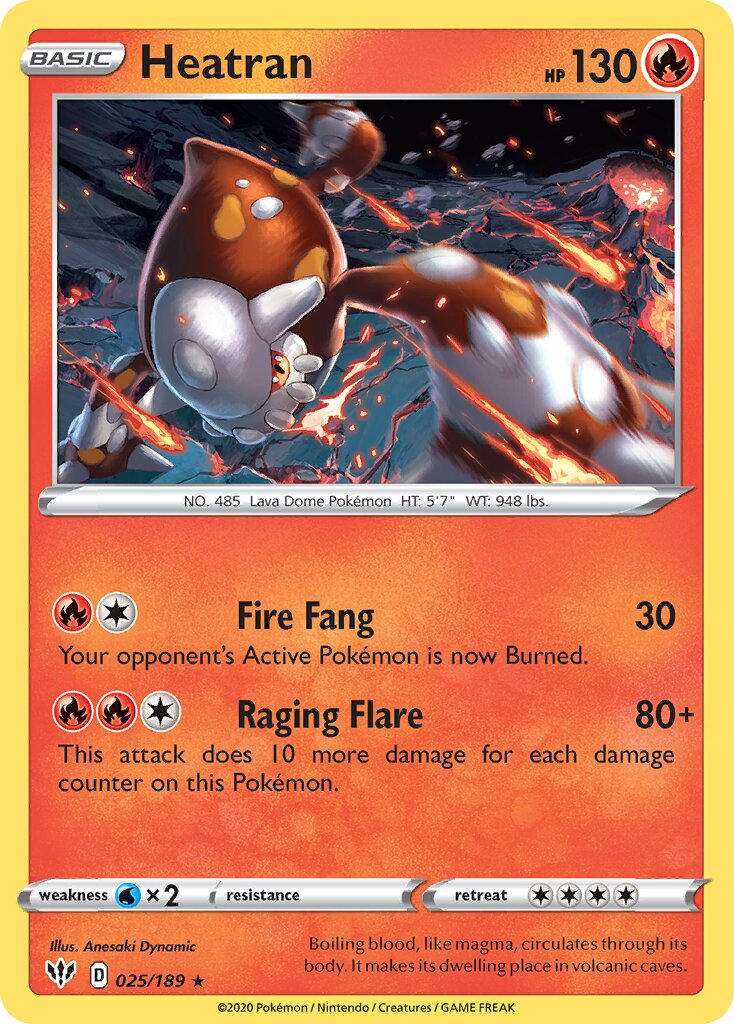 Heatran 025/189 — Darkness Ablaze (English Pokémon TCG card)